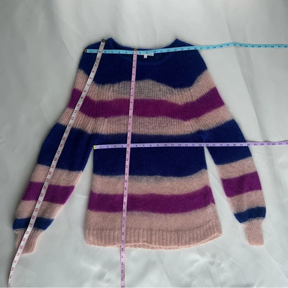 HANSEL FROM BASEL Anthropology Kid Mohair Wool Blend Sweater Striped
